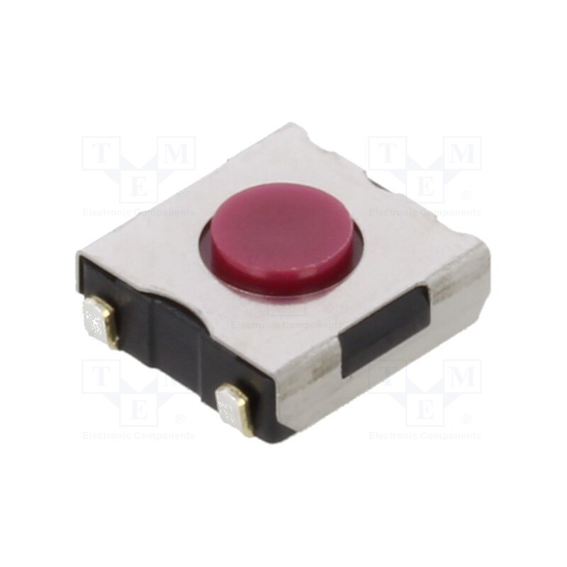 50 pcs : SKHUAME010 - Microswitch TACT, SPST-NO, Pos: 2, 0.05A/12VDC, SMT, 2.55N, 2.5mm