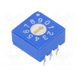 10 pcs : ERD110RSZ - Encoding switch, DEC/BCD, Pos: 10, THT, Rcont max: 100mΩ, 5Ncm, ERD