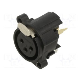 10 pcs : AC3FAV1-AU-PRE - PLASTIC PANEL MOUNT PCB 3 SKT