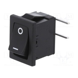 10 pcs : CWSA11AAN1H - ROCKER, SPST, Pos: 2, ON-OFF, 6A/250VAC, -10÷70°C, Leads: connectors