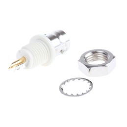 1 pcs - Amphenol, jack Panel Mount BNC Connector, 75Ω, Solder Termination, Straight Body