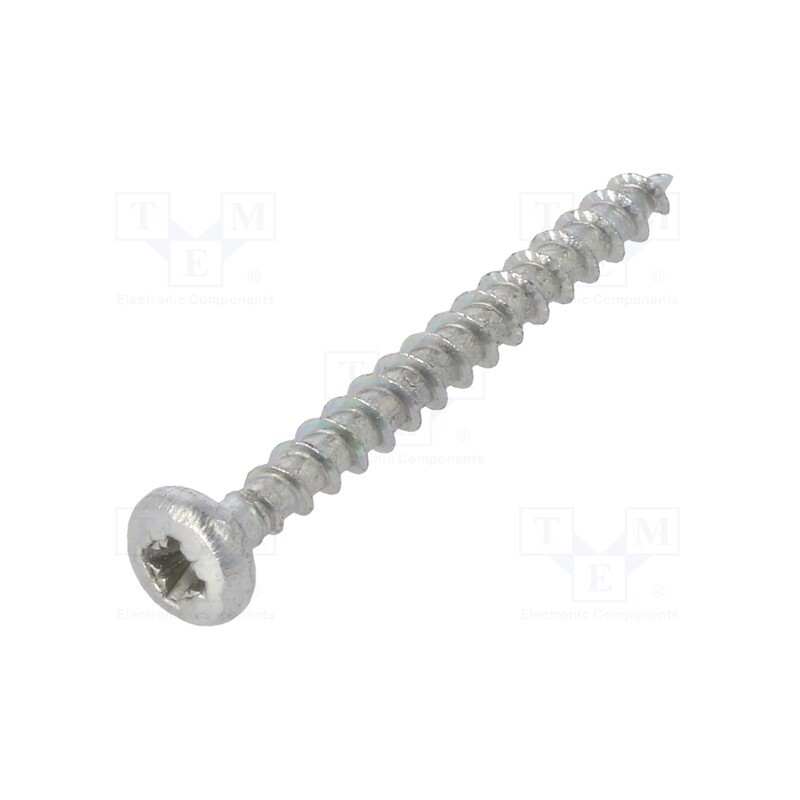 500 pcs : 1083279 - Screw, 3x30, Head: cheese head, Pozidriv, PZ1, steel, zinc, SPAX®