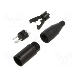 10 pcs : AC3MB - METAL PLUG STR CORD 3 PIN