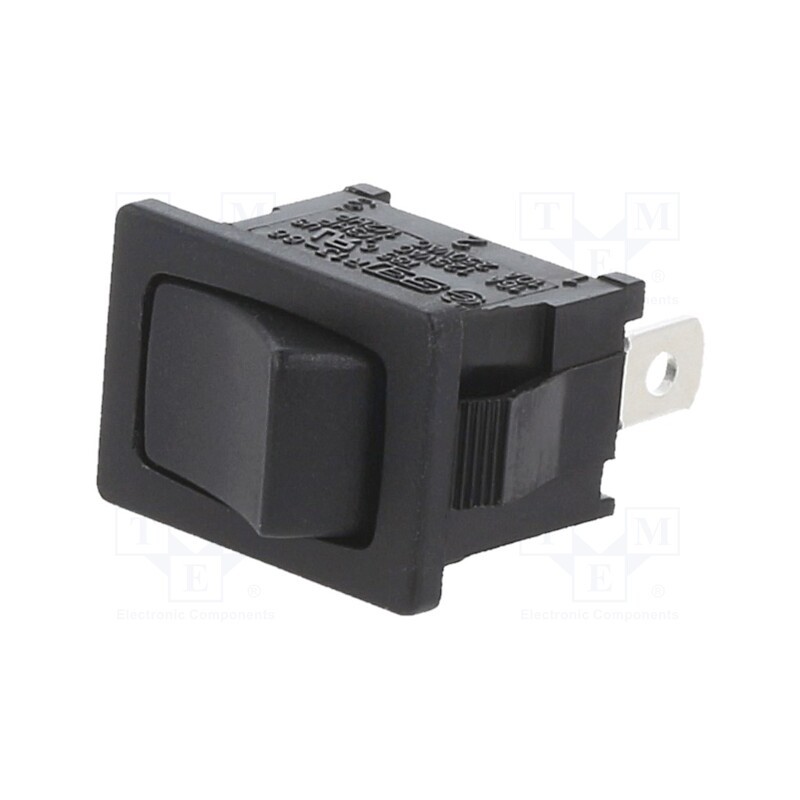 10 pcs : RF1-1F-DC-2-B - ROCKER, SP3T, Pos: 3, ON-OFF-ON, 10A/24VDC, black, none, Body: black
