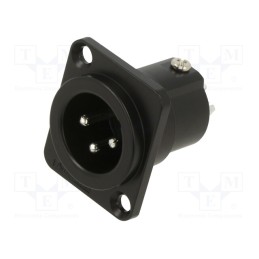 10 pcs : AC3MDZB - METAL PANEL MOUNT 3 PIN