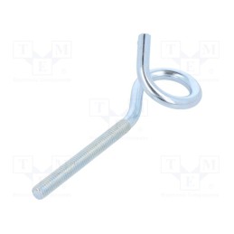 10 pcs : HOH.8120 - Hook, ring, steel, zinc, 120mm