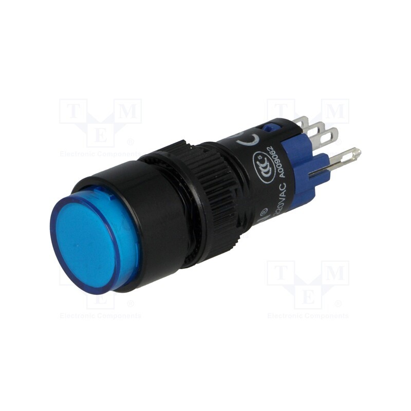 10 pcs : LAS2Y-11Z/24/B - Switch: push-button, Pos: 2, SPDT, 0.5A/250VAC, 1A/24VDC, ON-ON