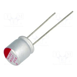 20 pcs : ULR108M0JF08RRX0CR - Capacitor: polymer, low ESR, 1000uF, 6.3VDC, ESR: 7mΩ, THT, ±20%