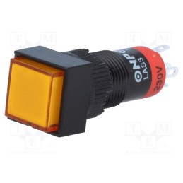 10 pcs : LAS3F-11Z/230/O - Switch: push-button, Pos: 2, SPDT, 0.5A/250VAC, 1A/24VDC, ON-ON