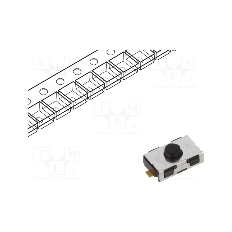 20 pcs : KSR233G LFG - Microswitch TACT, SPST-NO, Pos: 2, 0.01A/32VDC, SMT, none, 3N, 2.5mm