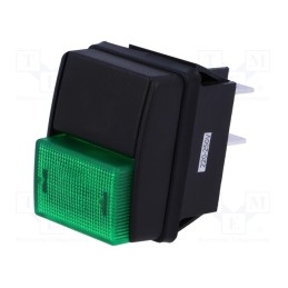 10 pcs : R13-537B-01-B/G - Switch: push-button, Pos: 2, DPST, 10A/250VAC, OFF-ON, green