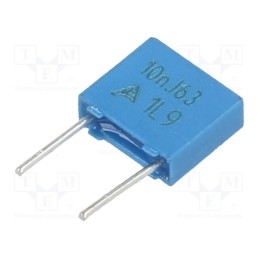 50 pcs : B32529C0103J000 - Capacitor: polyester, 0.01uF, 40VAC, 63VDC, 5mm, ±5%, 7.3x6.5x2.5mm