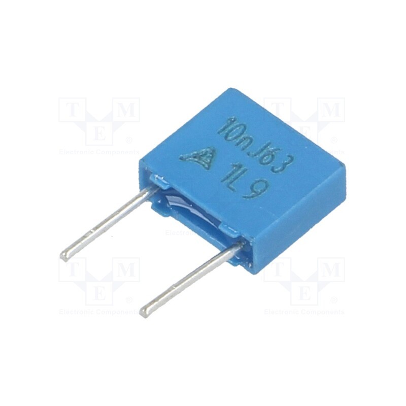 50 pcs : B32529C0103J000 - Capacitor: polyester, 0.01uF, 40VAC, 63VDC, 5mm, ±5%, 7.3x6.5x2.5mm