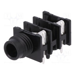 10 pcs : ACJM-HHOP - Socket, Jack 6,3mm, female, without nut,mono,with double switch