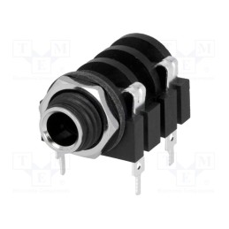 10 pcs : ACJM-MC - Socket, Jack 6,3mm, female, mono,with double switch, ways: 2