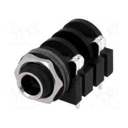 10 pcs : ACJM-MH - Socket, Jack 6,3mm, female, mono, ways: 2, angled 90°, THT, tinned