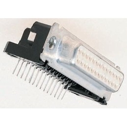 1 pcs - Cinch FD 15 Way Right Angle Through Hole D-sub Connector Plug, 2.76mm Pitch