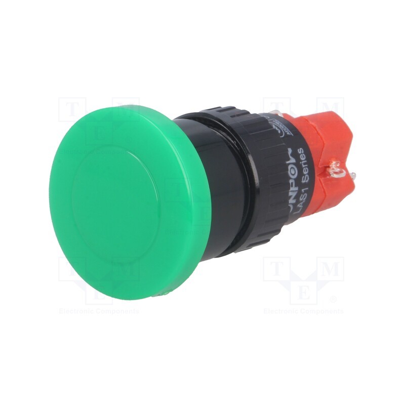 10 pcs : LAS1M-11Z/G/24V - Switch: push-button, Pos: 2, SPDT, 3A/250VAC, 2A/24VDC, ON-ON, IP40