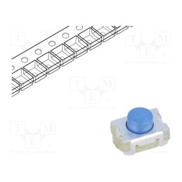 50 pcs : PTS820J25KSMTR LFS - Microswitch TACT, SPST-NO, Pos: 2, 0.05A/12VDC, SMT, none, 2.5N
