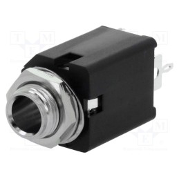 10 pcs : ACJM-MN-2 - Socket, Jack 6,3mm, female, mono, ways: 2, straight, THT, tinned