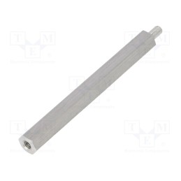 50 pcs : 235X55 - Screwed spacer sleeve, 55mm, Int.thread: M3, Ext.thread: M3