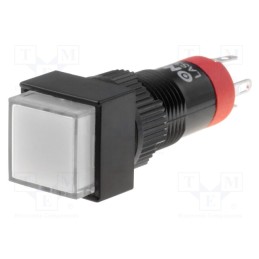 10 pcs : LAS3F-11Z/230/W - Switch: push-button, Pos: 2, SPDT, 0.5A/250VAC, 1A/24VDC, ON-ON