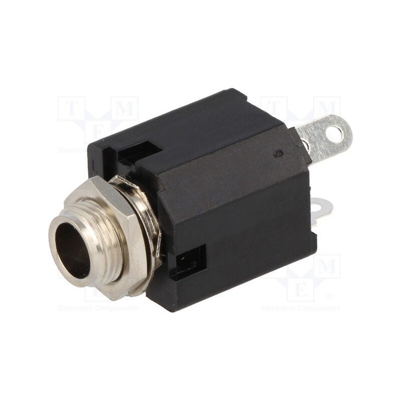 10 pcs : ACJM-MVS-2 - Socket, Jack 6,3mm, female, mono, ways: 2, straight, soldering