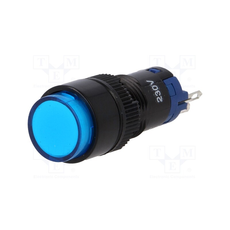 10 pcs : LAS2Y-11Z/230/B - Switch: push-button, Pos: 2, SPDT, 0.5A/250VAC, 1A/24VDC, ON-ON