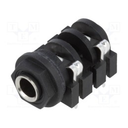 10 pcs : ACJM-PHR - Socket, Jack 6,3mm, female, mono, ways: 2, angled 90°, THT, tinned