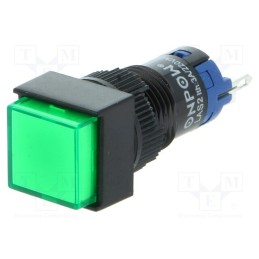 10 pcs : LAS2F-11Z/230/G - Switch: push-button, Pos: 2, SPDT, 0.5A/250VAC, 1A/24VDC, ON-ON