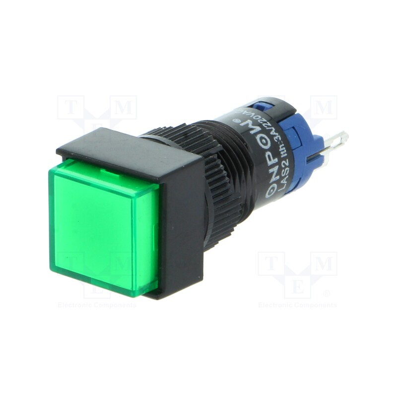 10 pcs : LAS2F-11Z/230/G - Switch: push-button, Pos: 2, SPDT, 0.5A/250VAC, 1A/24VDC, ON-ON