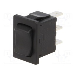 10 pcs : H8620VBBB - ROCKER, SP3T, Pos: 3, ON-OFF-ON, 10A/250VAC, 10A/28VDC, black, none