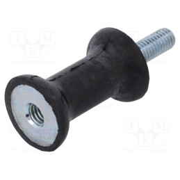 10 pcs : DVC.2-20-12-30-M6-18-55 - Vibration damper, M6, Ø: 20mm, rubber, L: 30mm, Thread len: 18mm