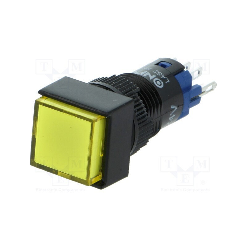 10 pcs : LAS2F-11Z/24/Y - Switch: push-button, Pos: 2, SPDT, 0.5A/250VAC, 1A/24VDC, ON-ON