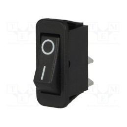 10 pcs : C1300ABMBB602AW - ROCKER, SPST, Pos: 2, ON-OFF, 16A/250VAC, black, none, Body: black