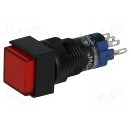 10 pcs : LAS2F-11Z/230/R - Switch: push-button, Pos: 2, SPDT, 0.5A/250VAC, 1A/24VDC, ON-ON