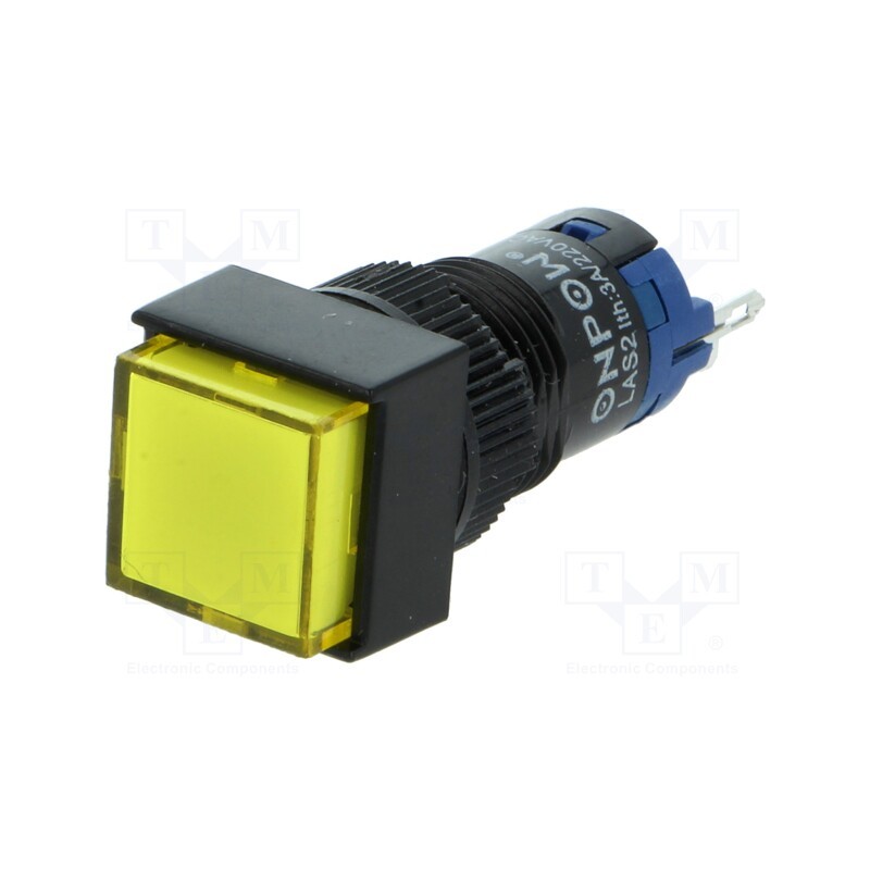 10 pcs : LAS2F-11Z/230/Y - Switch: push-button, Pos: 2, SPDT, 0.5A/250VAC, 1A/24VDC, ON-ON