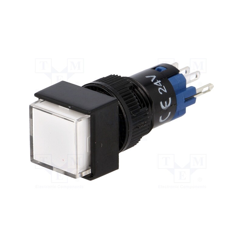 10 pcs : LAS2F-11Z/24/W - Switch: push-button, Pos: 2, SPDT, 0.5A/250VAC, 1A/24VDC, ON-ON