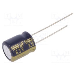 10 pcs : EEUFC0J102 - Capacitor: electrolytic, low ESR, THT, 1000uF, 6.3VDC, Ø10x12.5mm