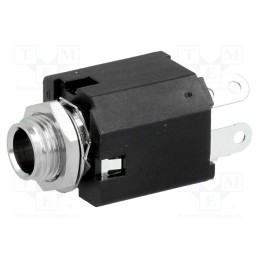 10 pcs : ACJS-MVS-3S - Socket, Jack 6,3mm, female, stereo, ways: 3, straight, soldering