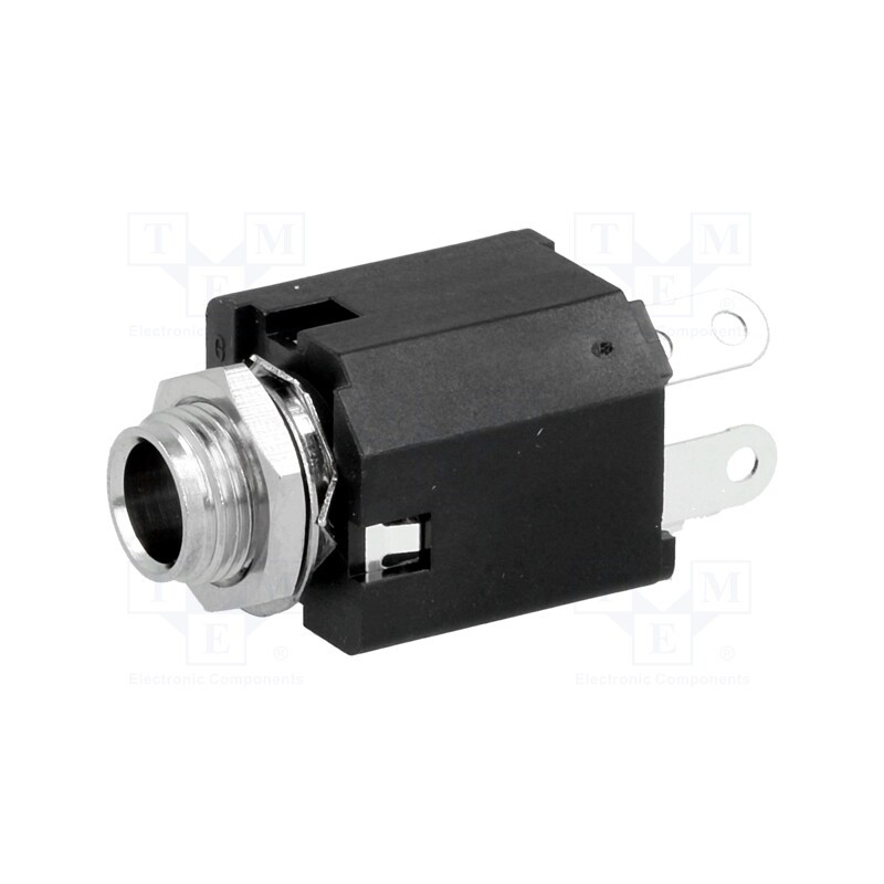 10 pcs : ACJS-MVS-3S - Socket, Jack 6,3mm, female, stereo, ways: 3, straight, soldering