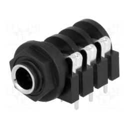 10 pcs : ACJS-PH - Socket, Jack 6,3mm, female, stereo,with double switch, ways: 3