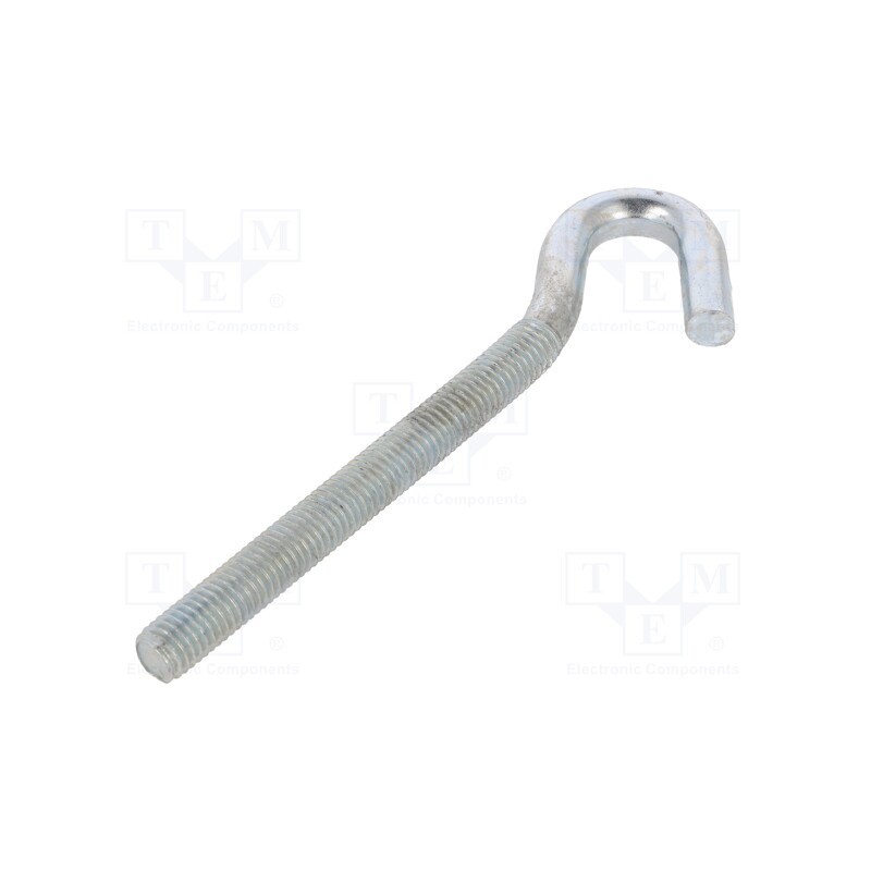 10 pcs : HZ10140 - Hook, angular, steel, zinc, Thread len: 95mm, Overall len: 140mm