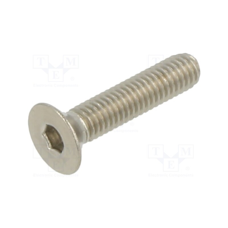 500 pcs : K3X14-ISO10642-A4 - Screw, M3x14, 0.5, Head: countersunk, hex key, HEX 2mm, DIN 7991