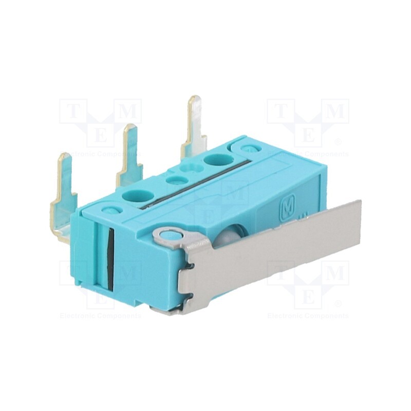 10 pcs : ABS4511503 - Microswitch SNAP ACTION, 2A/250VAC, 2A/30VDC, with short lever