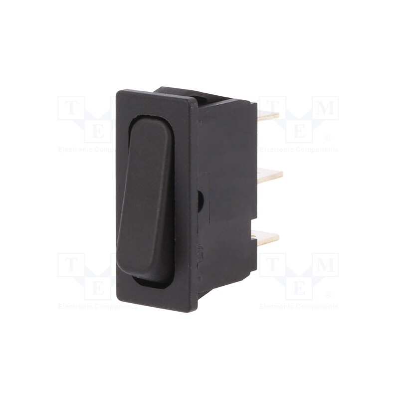 10 pcs : 1833.3302 - ROCKER, SPDT, Pos: 2, ON-ON, 10A/250VAC, black, IP40, none, 100mΩ