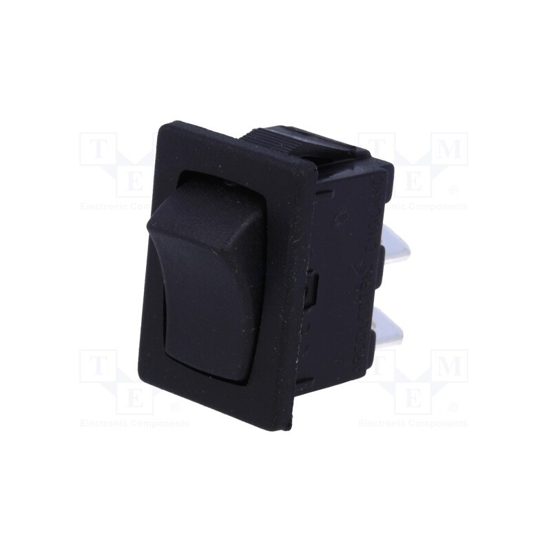 10 pcs : H8601VBBB - ROCKER, SPST, Pos: 2, OFF-(ON), 10A/250VAC, 10A/28VDC, black, none