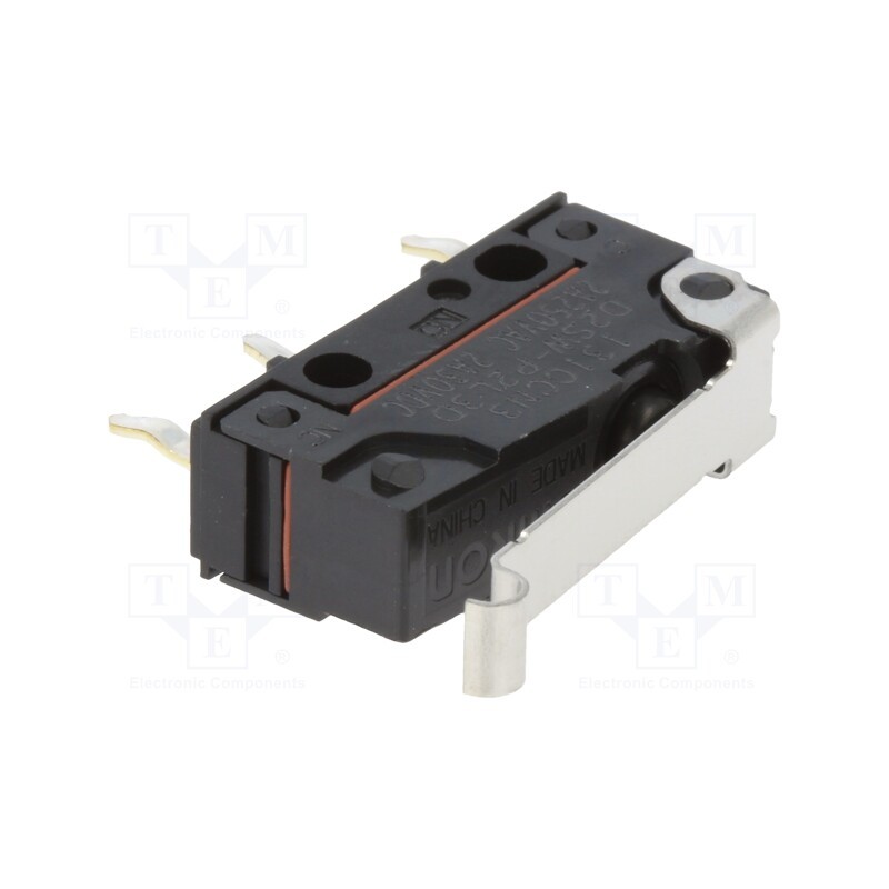 10 pcs : D2SWP2L3D - Microswitch SNAP ACTION, 2A/250VAC, SPDT, ON-(ON), Pos: 2, IP67