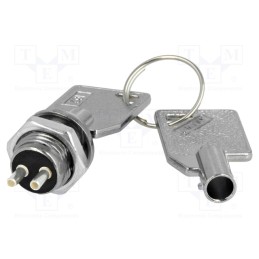 10 pcs : - Switch: key switch, Stabl.pos: 2, Switch.method: OFF-ON, Key: round