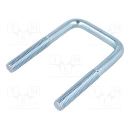 10 pcs : CBTC.10..49..92 (1 1/2') - U-bolt, C, 1.5, steel, zinc, Thread len: 45mm, Int.width: 49mm